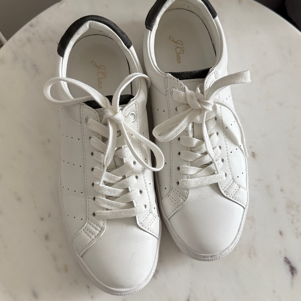 J crew Saturday Sneakers With Dark Suede Detail Size 8